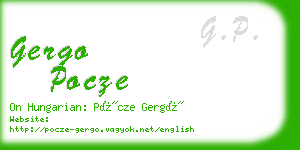 gergo pocze business card